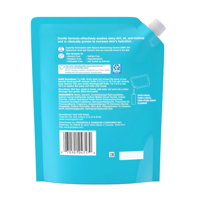 Gel de limpeza Neutrogena Hydro Boost Refil 473ml