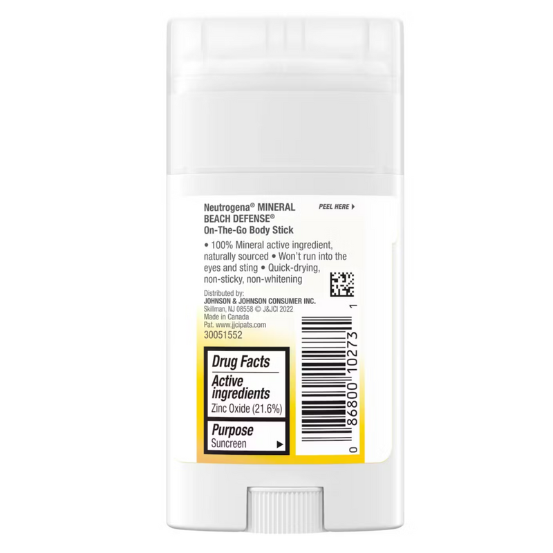 Protetor Solar Purescreen+(TM) Mineral Beach Defense(TM) On-The-Go Body Stick Neutrogena 42g