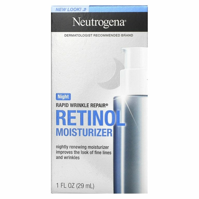 Sérum Hidratante Noturno Neutrogena Rapid Wrinkle Repair, Moisturizer, Night, 1 fl oz (29 ml)
