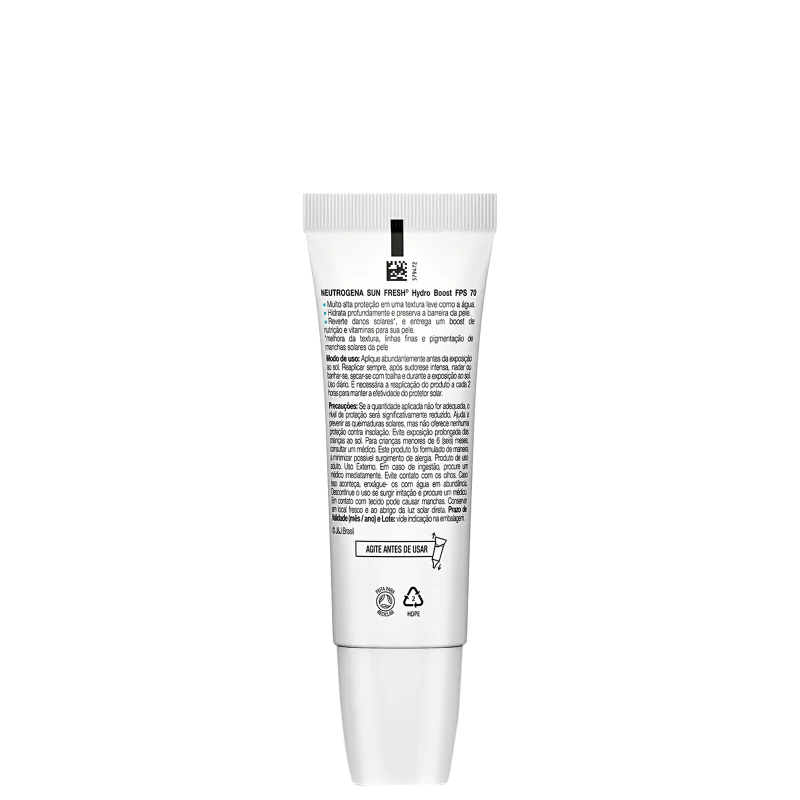 Neutrogena Sun Fresh Hydro Boost FPS70 Cor 2.0 - Protetor Solar Facial com Cor 40ml