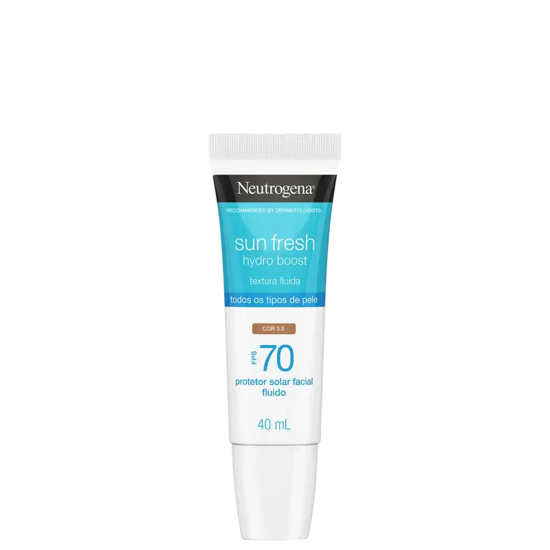 Neutrogena Sun Fresh Hydro Boost FPS70 Cor 3.0 - Protetor Solar Facial com Cor 40ml