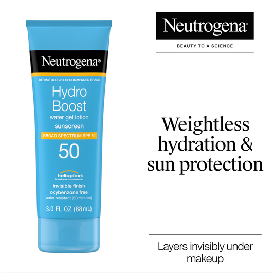 Neutrogena® Hydro Boost Water Gel Lotion Sunscreen Broad Spectrum SPF 50, 3 Fl. Oz - US 9474